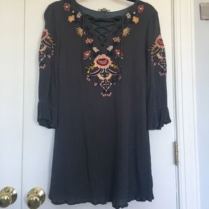 Umgee floral grey dress